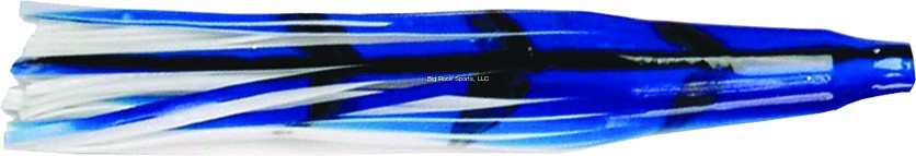 TUNA TAIL SKIRT BILLFISHER TT62-BWM 6 PULG BLUE/WHT/BLK MACK STRIPE (2PK)