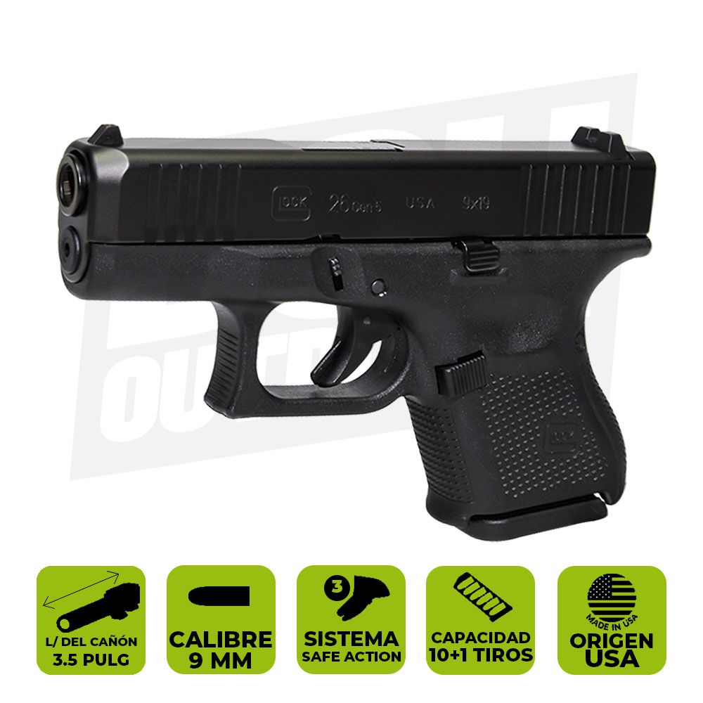 PISTOLA GLOCK 26 GEN 5 CAL. 9MM