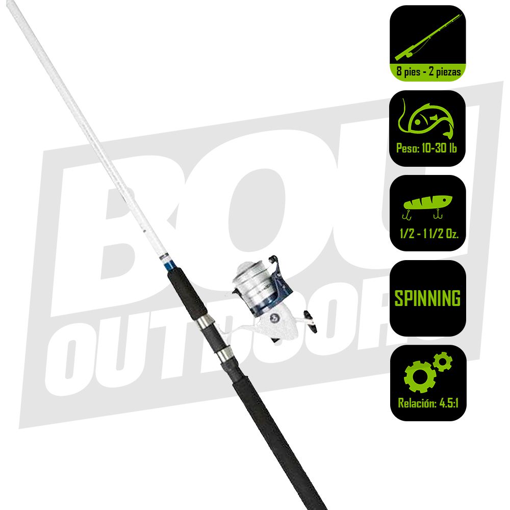 SPINNING COMBO OKUMA TUNDRA 65 8 PIES TBF-802-65