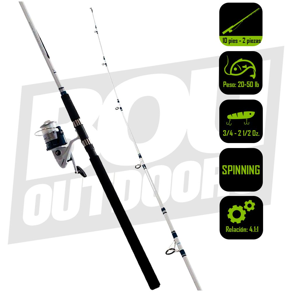 SPINNING COMBO OKUMA TUNDRA 80 10 PIES TU-1002-80