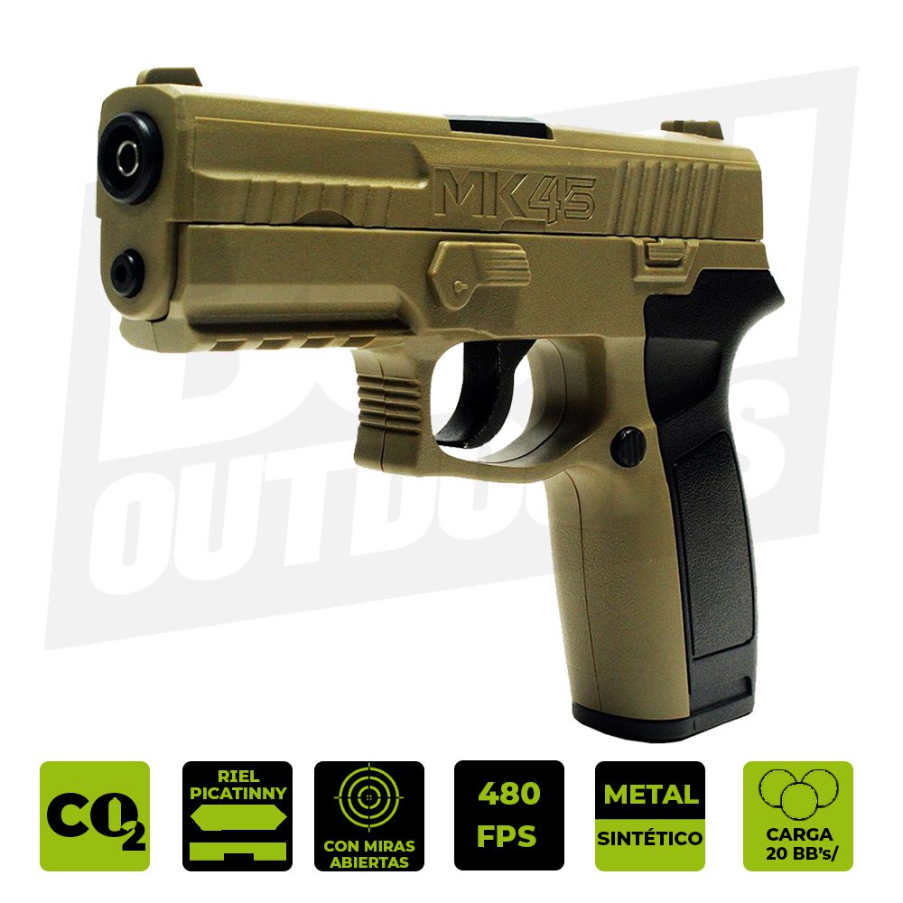 PISTOLA CROSMAN MK45 .177 CO2