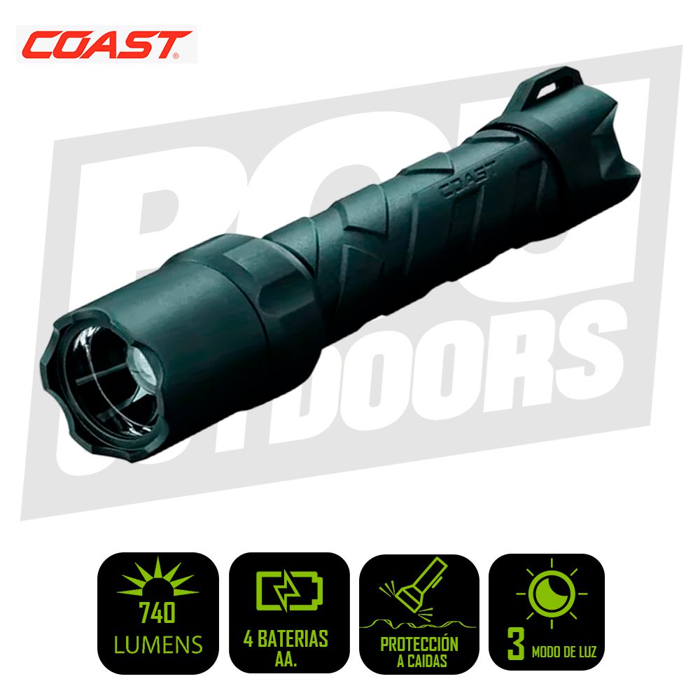 LAMPARA DE MANO LED RECARGABLE COAST 740LM X 260M BLK - PS650R