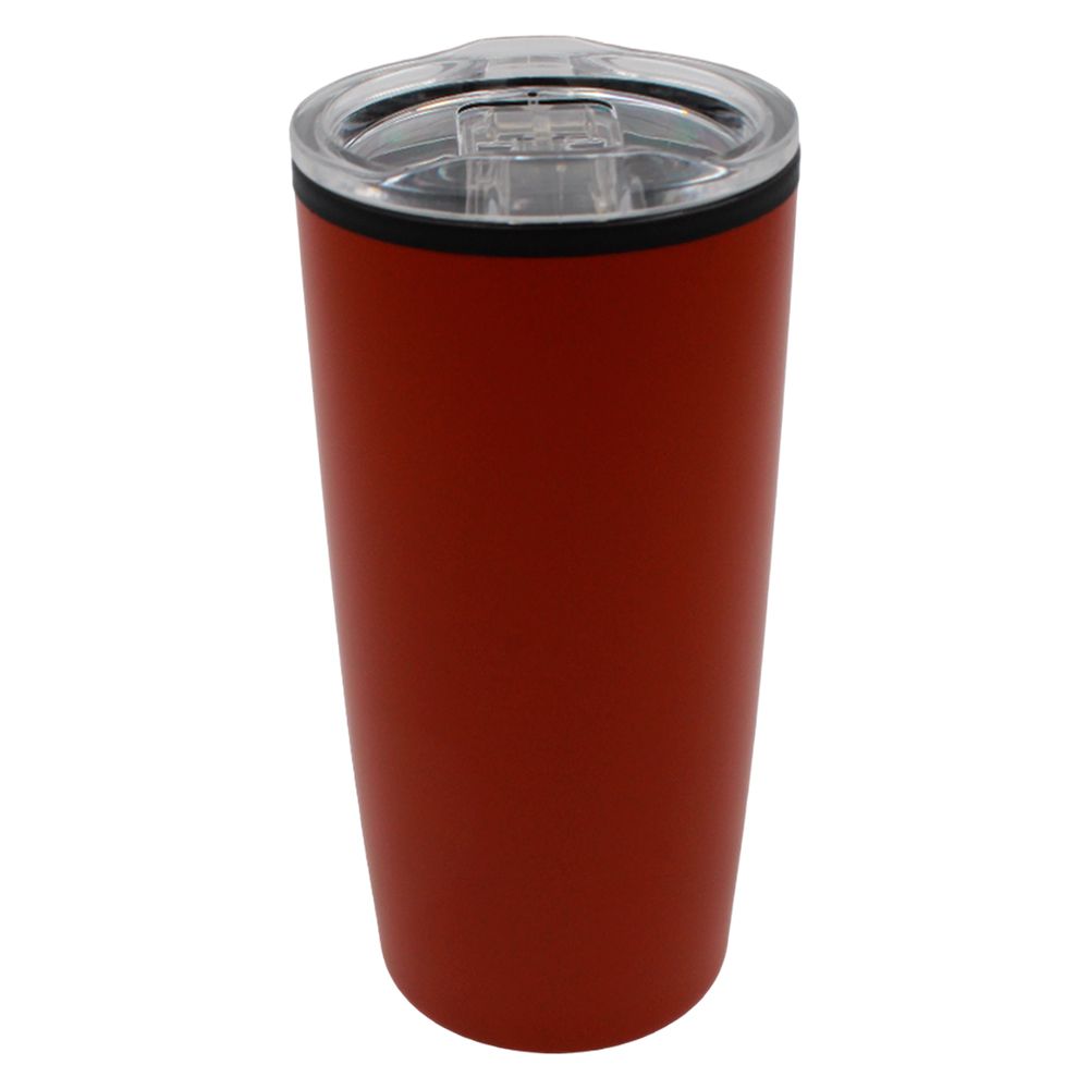 VASO TERMICO PLASTICO 450ML 18CM ROJO SV-TH-762