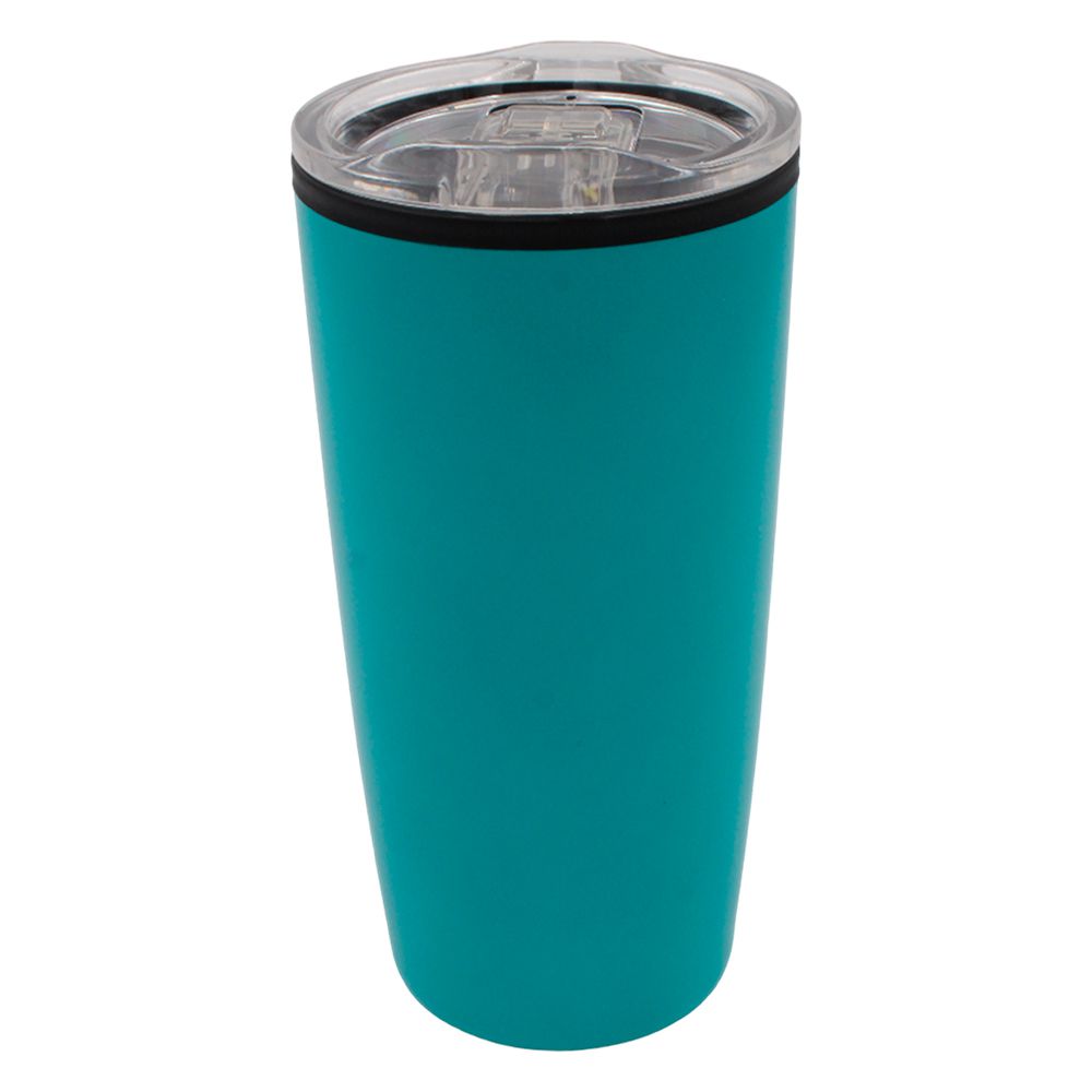 VASO TERMICO PLASTICO 450ML 18CM TURQUESA SV-TH-763