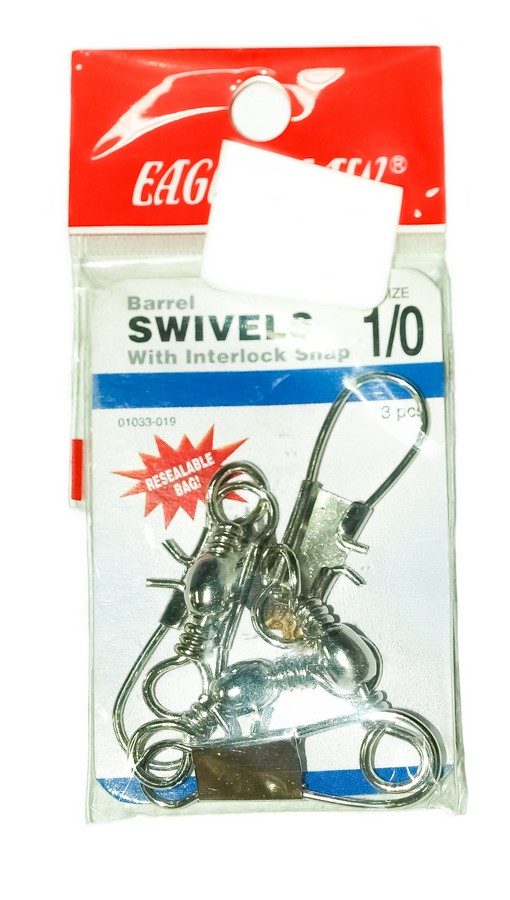 BARREL SWIVEL - DESTORCEDOR CON GANCHO INOX. 1/0 (3PCS)