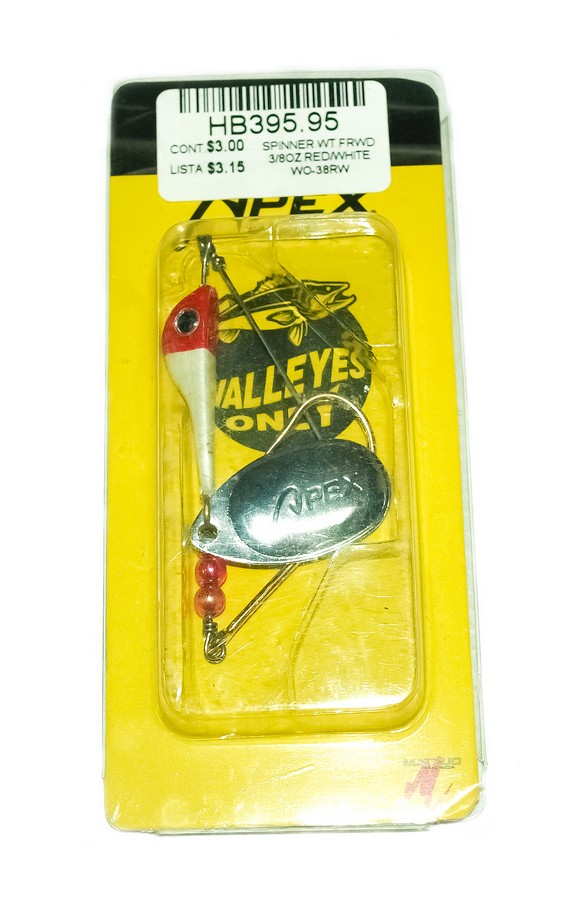 SPINNER ROAD RUNNER CURLY TAIL 1 1/16 OZ FLUORES RED WHITE 1652-009