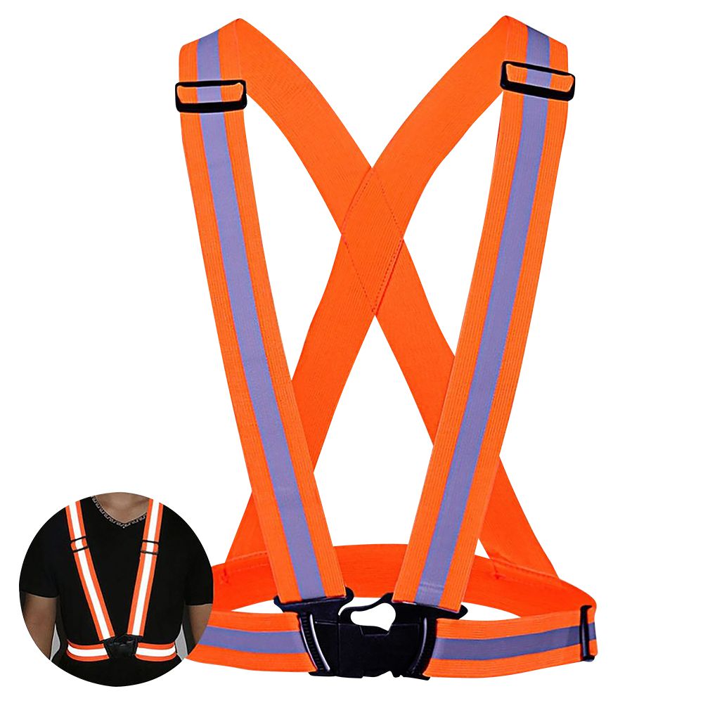 CORREAS DE SEGURIDAD 3 BANDAS REFLEC. NARANJA BRSV002RXL