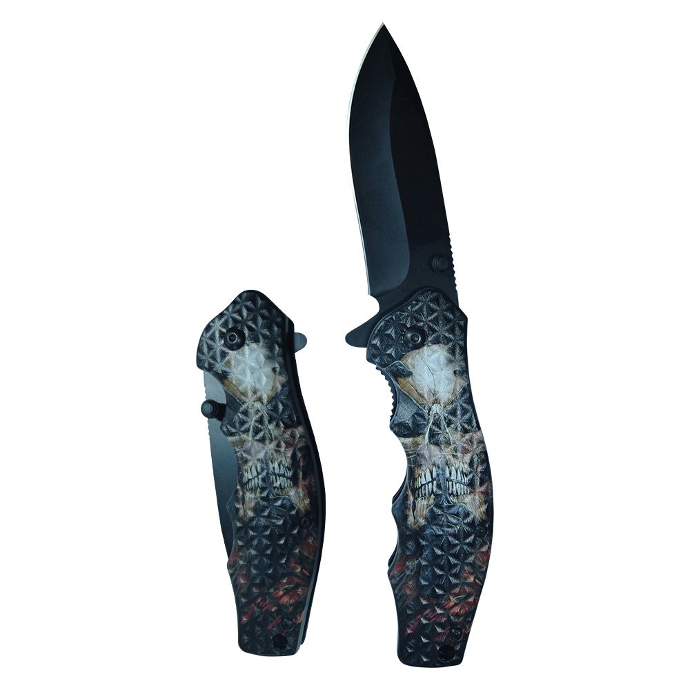 NAVAJA DOBLAR SKULL DESIGN HANDLE 4.5PULG KS 1331-SK3