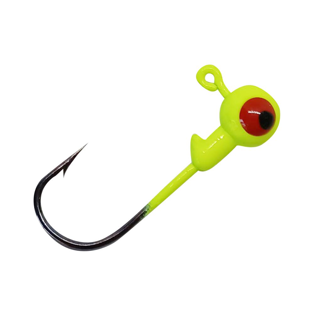 JIG HEAD 1/16 OZ CHARTREUSE PK10 AP116-10-3