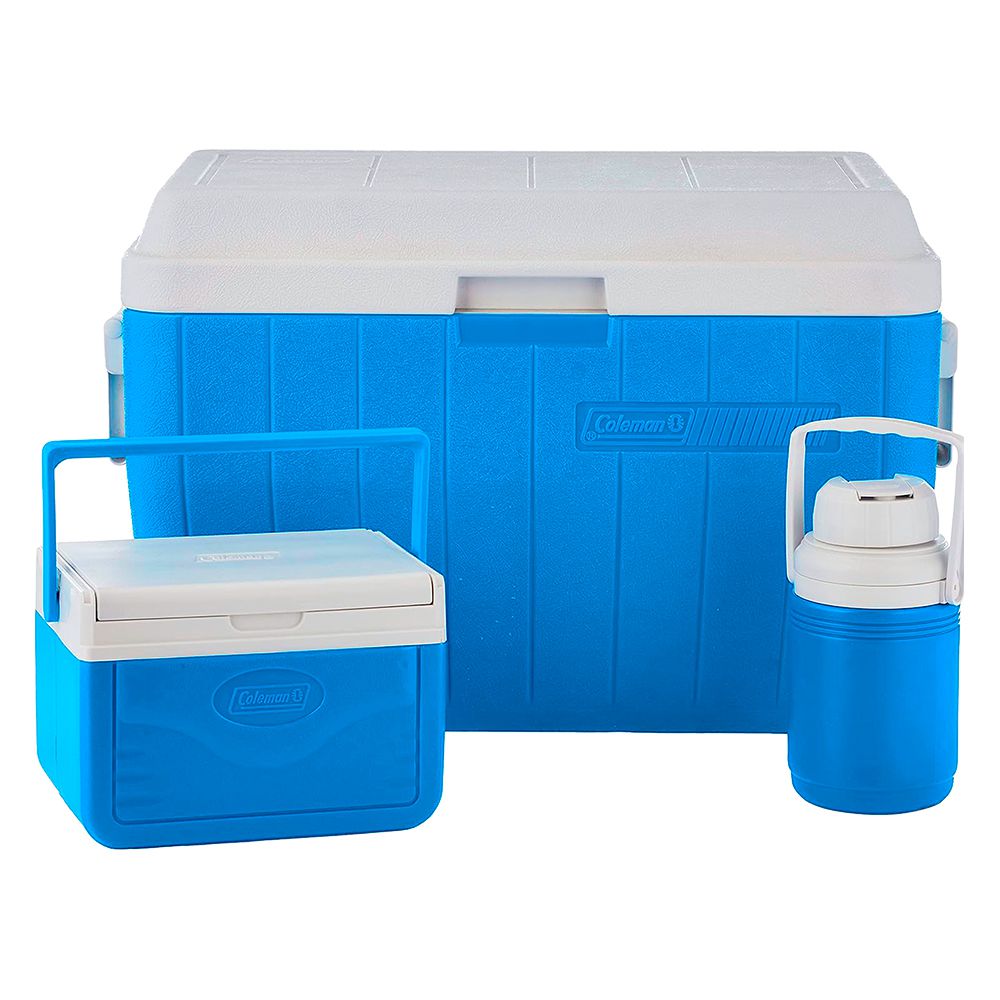 COMBO 3 PZAS. HIELERA 54QT AZUL COLEMAN 780G (PROMO)