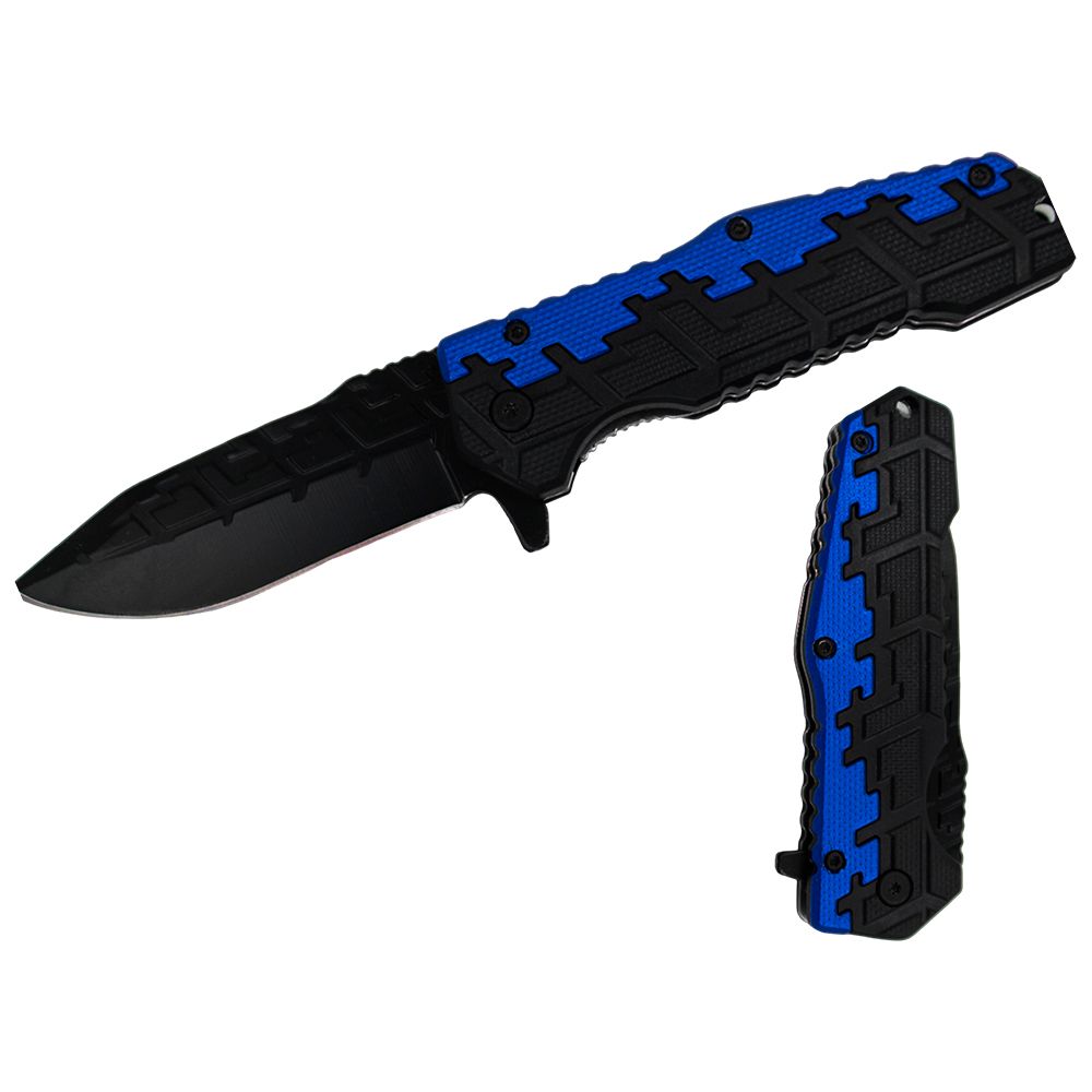 NAVAJA DOBLAR 4.5 PULG AZUL DIGITAL CAMO CON CLIP KN 1798-BL