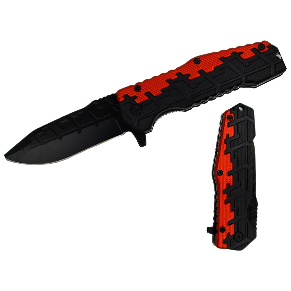 NAVAJA DOBLAR 4.5 PULG ROJO DIGITAL CAMO CON CLIP KN 1798-RD