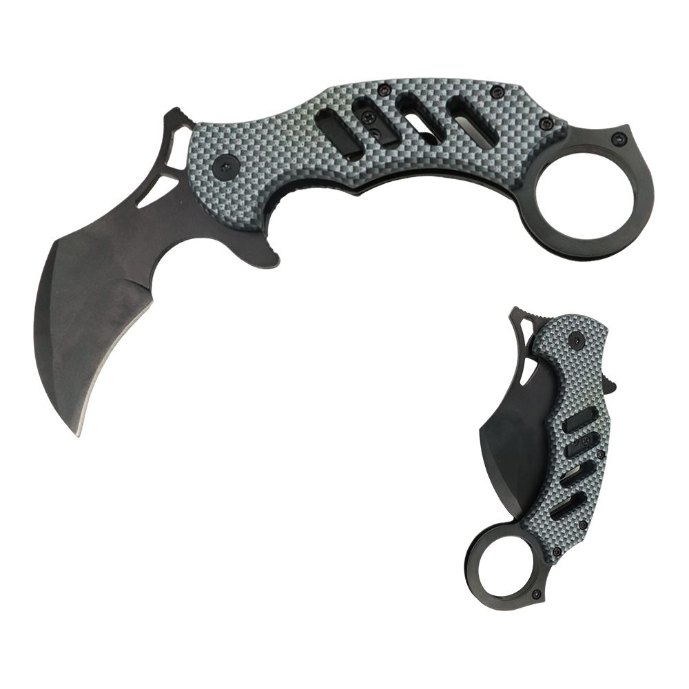 NAVAJA DOBLAR KARAMBIT 5.0 PULG GRIS ABS KS 1747-CB