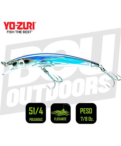 YO-ZURI CRYSTAL MINNOW 3D 5 1/4 PULG 7/8OZ  SILVER BLACK F1150C4