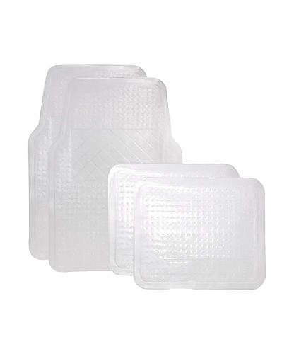 ALFOMBRA P/AUTO PLASTICA TRANSPARENTE 4 PZS LF-1496