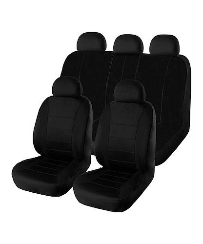 FORRO P/ASIENTO AUTO NEGRO (11PZS) T21623