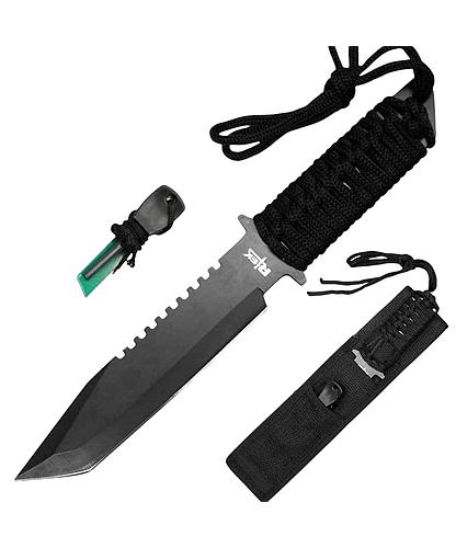 CUCHILLO DE SOBREVIVENCIA RTEK BLACK 11 PULG RT 0238-B11