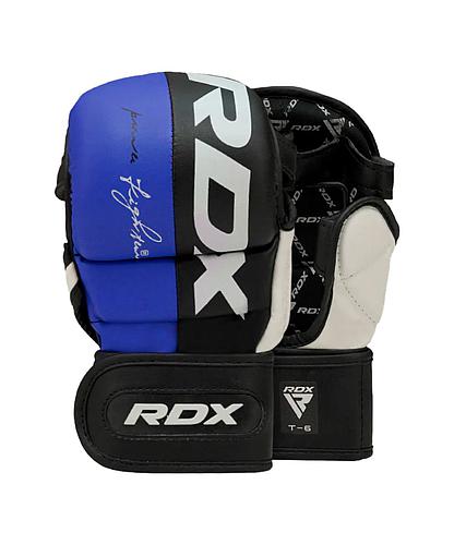 GUANTES MMA ENTRENAMIENTO RDX REX AZUL T6 PLUS-XL GGR-T6U-XL+