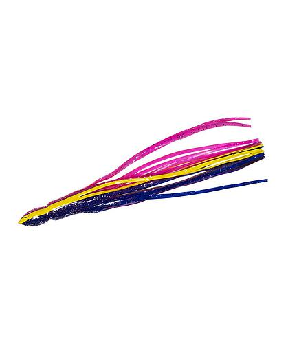 FATHOM OC22-09 TROLLING SKIRT 5/8 X 8 OCTOPUS BLUE & PINK WITH HOLO FLAKE & YELLOW VEIN
