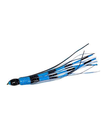 FATHOM OC22-11 TROLLING SKIRT 5/8 X 8 OCTOPUS PEARL & BLUE BARS WITH BLACK VEIN