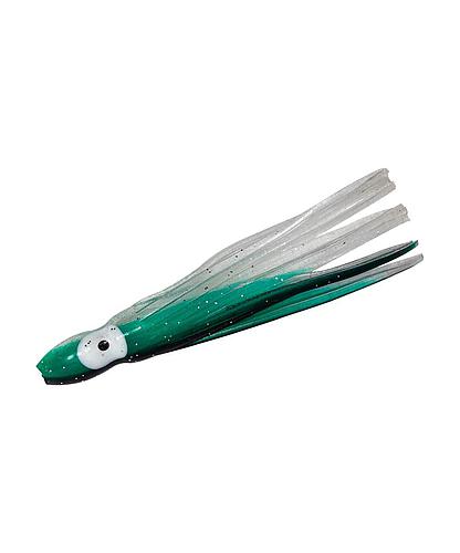 SQUID SKIRT WITH EYE 3 PULG GREEN/BLACK STRIPE/SILVER FLAKE SS3-SE