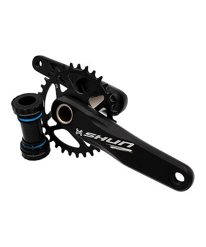 BIELA CON PLATO  32TX 175MM NEGRO MOD SS-8002