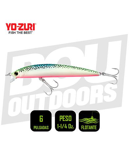 YO-ZURI HYDRO MINNOW LC 6 PULG 1 1/4OZ WACKY MACKEREL R1322WM