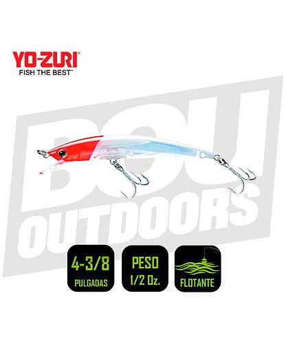 YO-ZURI CRYSTAL 3D MINNOW 4 3/8 PULG 1/2OZ RED HEAD F1146C5