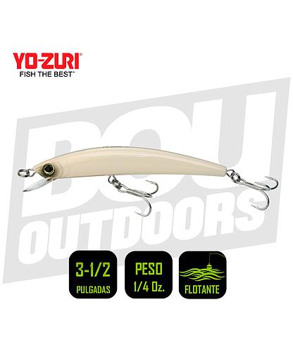 YO-ZURI CRYSTAL MINNOW 3 1/2 PULG 1/4OZ BONE R1123BONE
