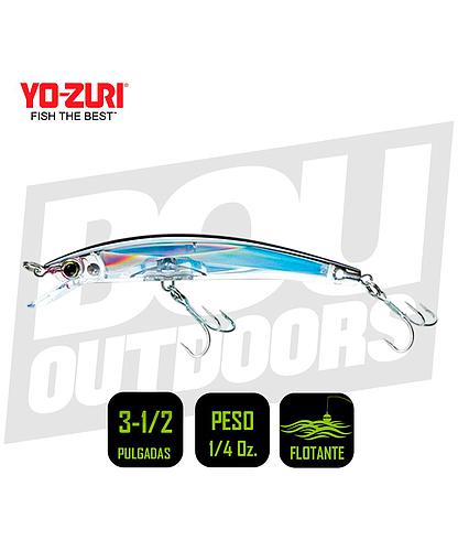 YO-ZURI CRYSTAL 3D MINNOW 3 1/2 PULG 1/4OZ SILVER BLACK F1145C4