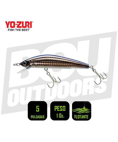 YO-ZURI MAG MINNOW 5 PULG 1OZ GHOST BLACK R1140HGLB