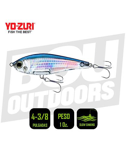 YO-ZURI INSHORE TWITCHBAIT 4 3/8 PULG 1 OZ REAL MULLET R1348HMT