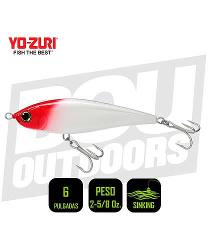 YO-ZURI HYDRO TWITCHBAIT 6 PULG 2 5/8OZ RED HEAD R1432PRH