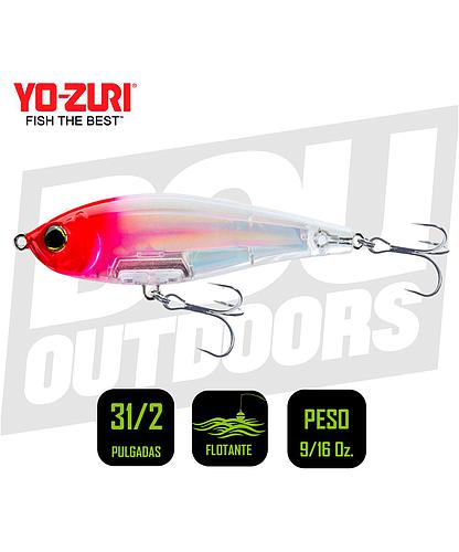 YO-ZURI INSHORE LIPLESS TWITCHBAIT 3 1/2 PULG 9/16OZ RED HEAD R1208C5