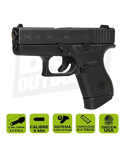 PISTOLA GLOCK 43 CAL. 9MM