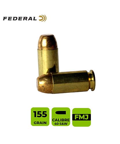 CARTUCHO FEDERAL CAL. 40 S&W FMJ