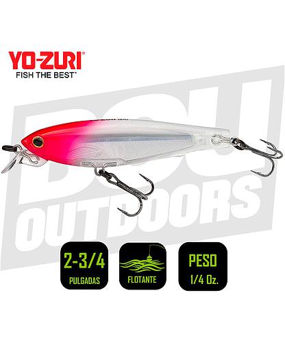 YO-ZURI CRYSTAL MINNOW SUSPENDING 2-3/4 PULG 1/4 OZ RED HEAD F1135C5