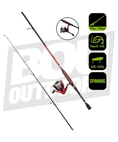 CAÑA PESCA C/CARRETE SPINNING MATZUO 6 PIES MZ230/602MS2