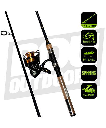 CAÑA PESCA C/CARRETE SPINNING DAIWA D-SHOCK 25/6.6 DSK25-B/F662M