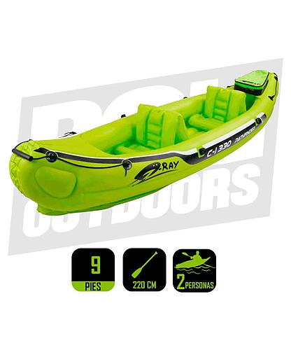 KAYAK ECOLOGY PATHFINDER I REFORZADO 2 PERSONAS C/REMOS 13306