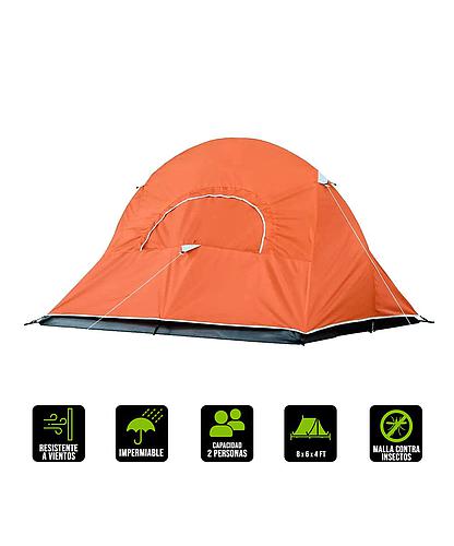 TIENDA CAMPAÑA HOOLIGAN 8X6 2 PERS. NARANJA COLEMAN 287