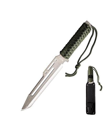 CUCHILLO COMBATE SILVER C/FUNDA-AFILADOR 14PULG HK 7130-140S