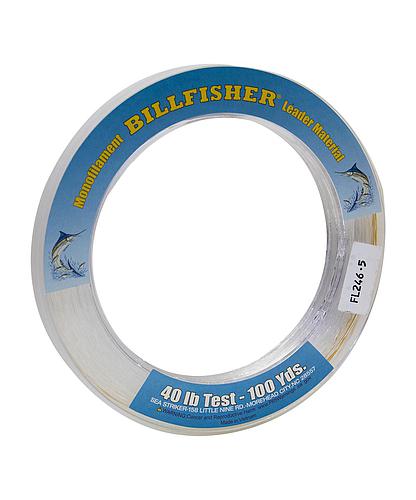 MONO LEADER BRACELET 40LB 100YD CLEAR BILLFISHER LB40100