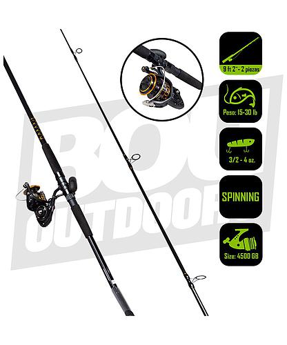 CAÑA PESCA C/CARRETE SPINNING DAIWA SW BG 45/9 BG4500/902MH