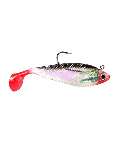 SWIMSHAD RIGGED 3PULG (5) BLACK RED SSWMSHD3-05