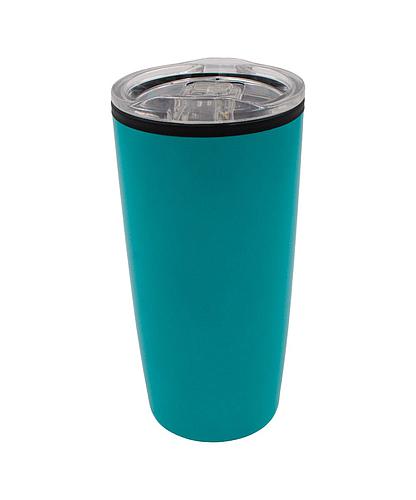 VASO TERMICO PLASTICO 450ML 18CM TURQUESA SV-TH-763