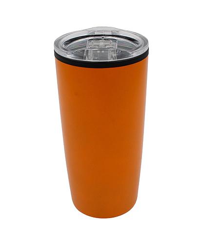 VASO TERMICO PLASTICO 450ML 18CM NARANJA SV-TH-764
