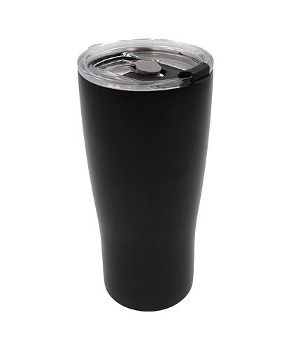 VASO TERMICO ACERO INOX. 580ML 19CM NEGRO SV-VF-683