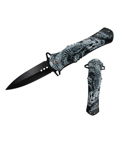 NAVAJA DOBLAR DRAGON DESIGN HANDLE 4.6 PULG C/CLIP KS 1204-DG2