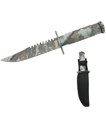 CUCHILLO SOBREVIVENCIA 8.5 PULG ARBOL CAMO C/FUNDA DE NYLON RT 9009-SC